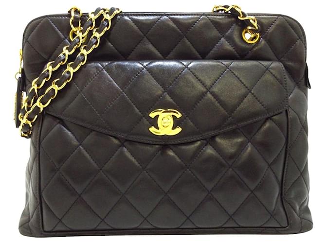 Timeless Chanel Black Leather  ref.899304