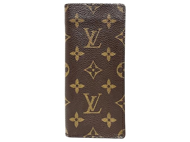 Louis Vuitton Etui à lunettes Marrom Lona  ref.899404