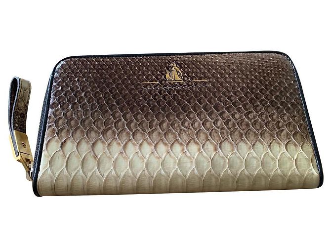 LANVIN Python Carteira Longa com Zíper