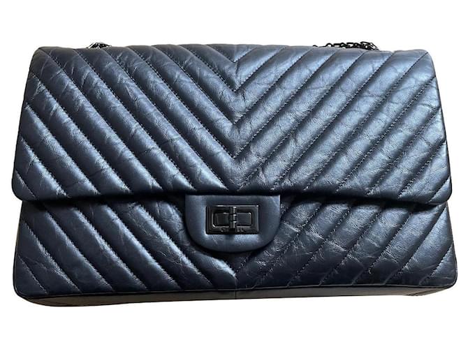 Chanel 2.55 Black Leather  ref.899785