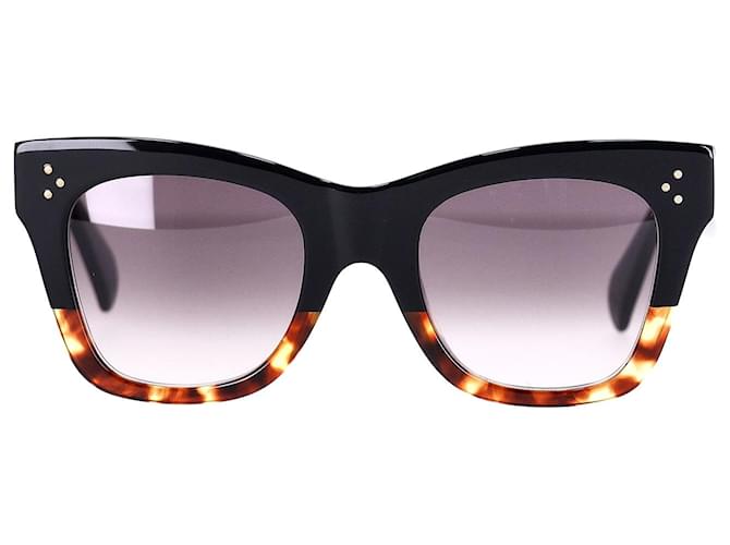 Céline Celine Cat-Eye-Sonnenbrille aus schwarzem Acetat Zellulosefaser  ref.899804