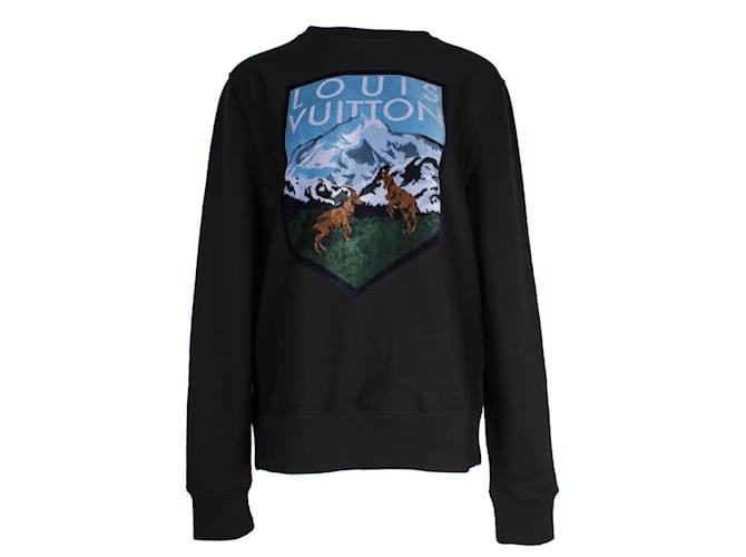 Louis Vuitton Nationalpark-Sweatshirt aus schwarzer Baumwolle  ref.899822