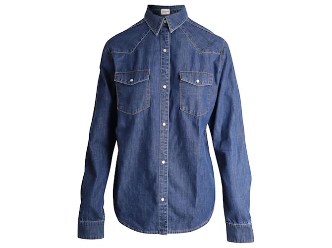 Camicia di jeans Magda Butrym in cotone blu  ref.899834