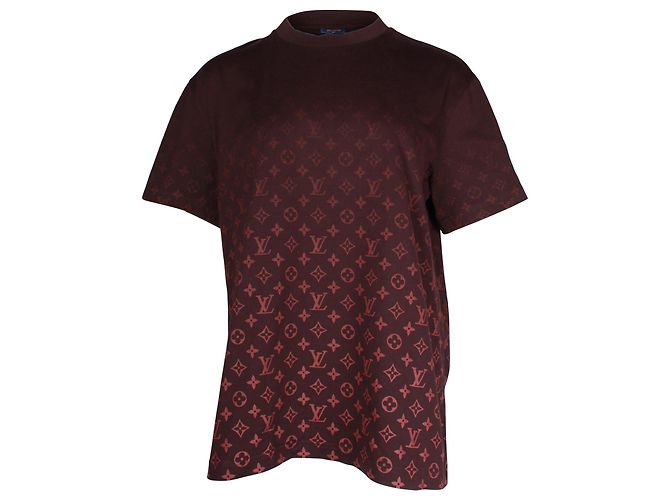 Camiseta Louis Vuitton Monogram Gradient em algodão bordô Bordeaux