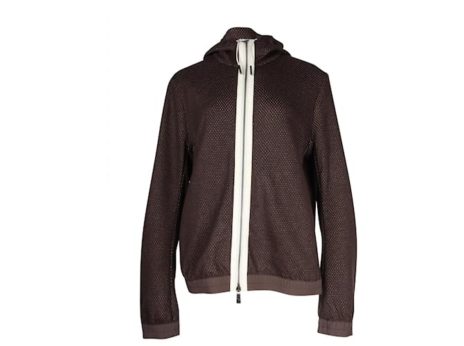 Ermenegildo Zegna Zip-Up Hoodie in Brown Cashmere Wool  ref.899900