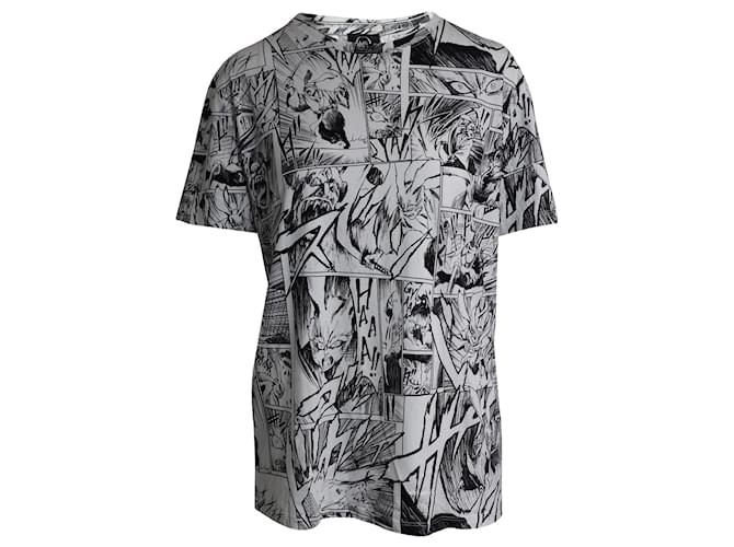 MCQ Alexander McQueen Manga Print T-Shirt in Black and White Cotton Multiple colors  ref.899905