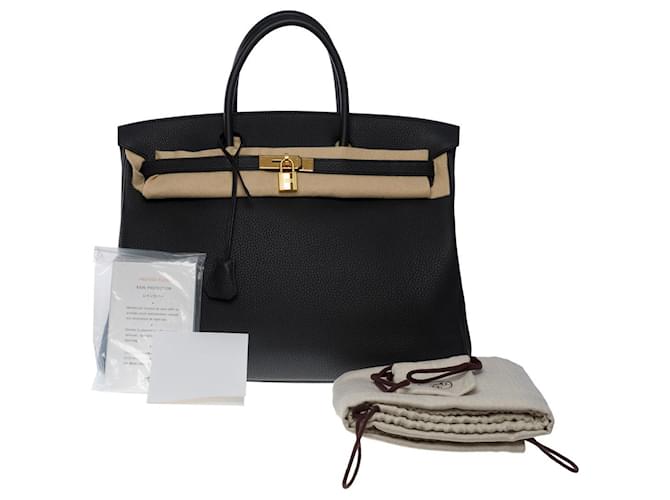 Hermès Birkin handbag 40 in black leather - 101215 ref.900047 - Joli Closet