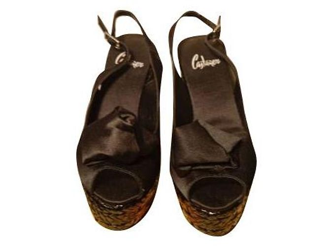 Sandali Castaner Jimena in raso nero