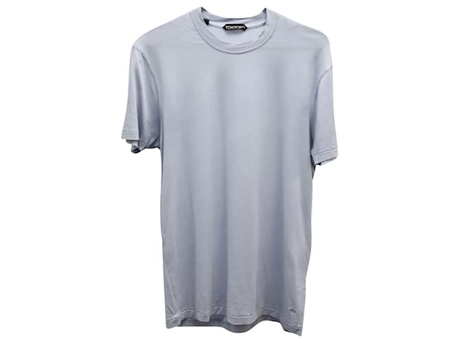 Tom Ford Short Sleeve T-Shirt in Light Blue Cotton  ref.900140