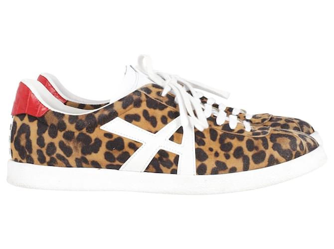 Aquazzura A Leopard Print Low Top Sneakers in Multicolor Suede   ref.900168