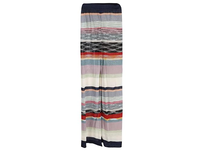 Missoni Striped Pants in Multicolor Cupro Multiple colors Cellulose fibre  ref.900169