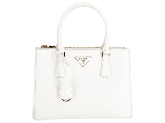 Prada Galleria Handbag in White Saffiano Leather   ref.900198