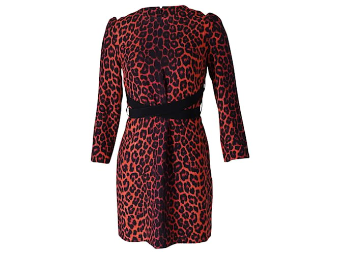 Bedrucktes Kleid von Victoria Beckham aus Polyester mit Animal-Print  ref.900200