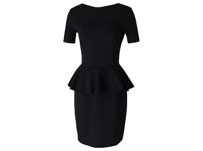 Stella Mc Cartney Stella McCartney Peplum Dress in Black Cotton  ref.900204