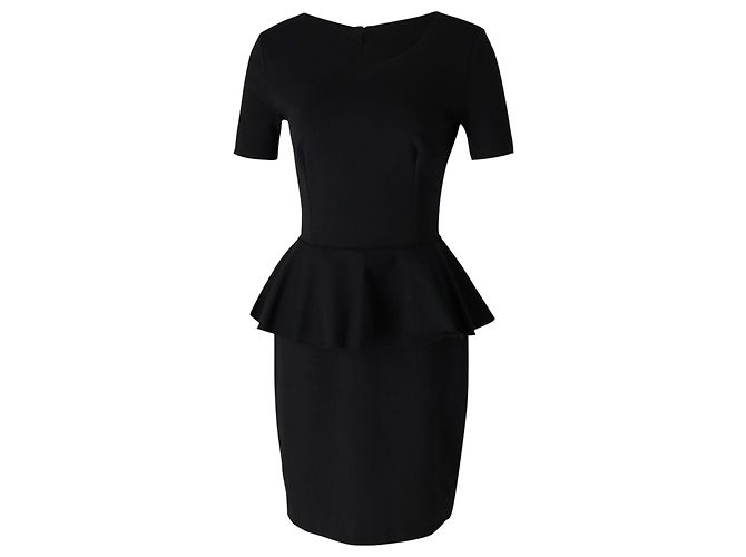 Stella Mc Cartney Stella McCartney Schößchenkleid aus schwarzer Baumwolle