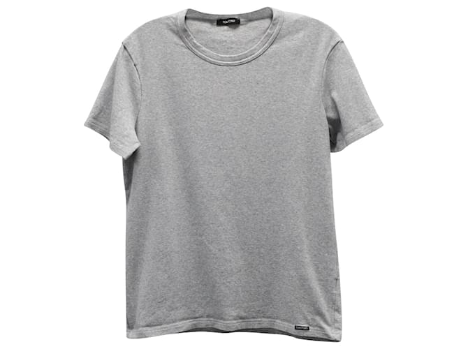 Tom Ford Plain T-Shirt in Grey Cotton  ref.900207