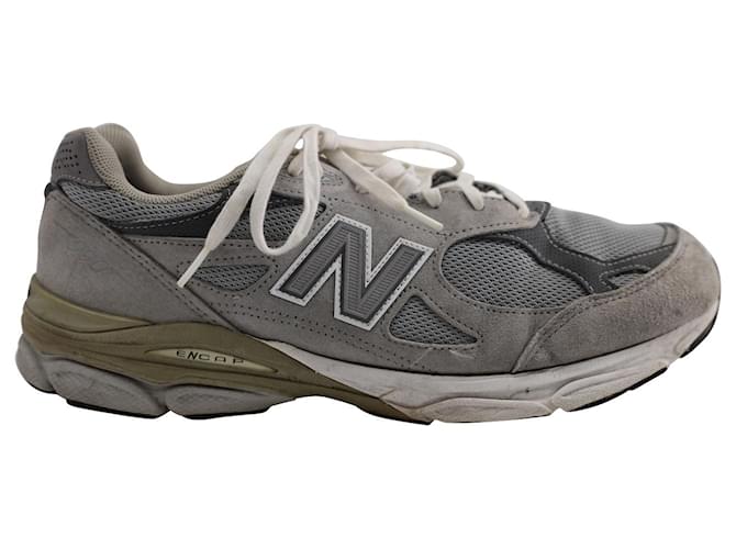 New Balance Nuovo equilibrio 990V3 Sneakers Made in USA in Sintetico Grigio Bianco  ref.900210