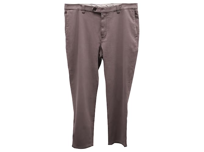 Brunello Cucinelli Relaxed Fit Trousers in Mauve Cotton Purple  ref.900216