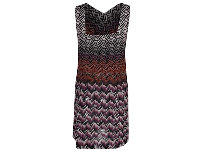 Missoni Sleeveless Mini Dress in Multicolor Print Cupro Cellulose fibre  ref.900232