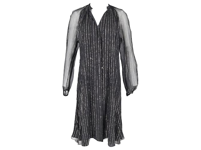 Altuzarra Shimmery Knee Length Dress in Black Silk  ref.900243