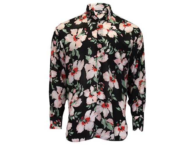 Tom Ford Painted Floral Shirt in Multicolor Lyocell  ref.900333