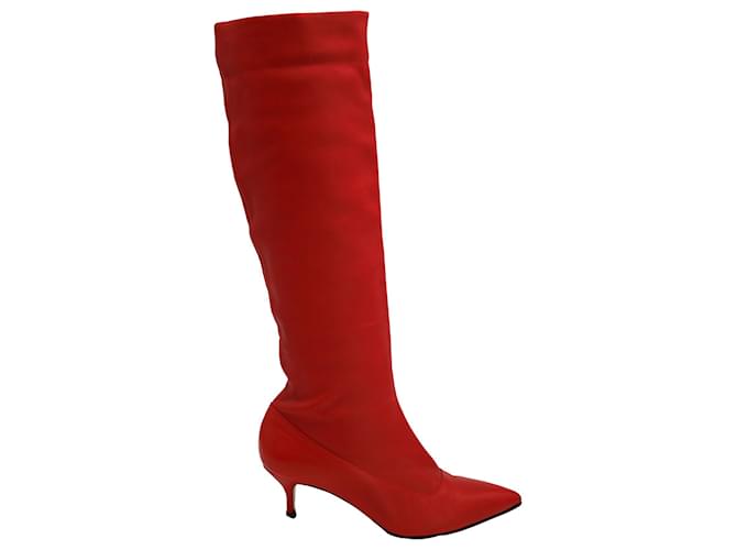 Paul Andrew Nadia High Boots in Red Leather  ref.900336