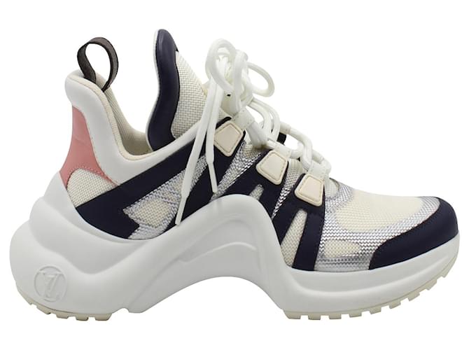 Louis Vuitton White Archlight Low Top Chunky Sneakers