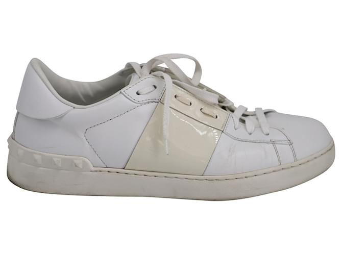 Valentino Accent Band Sneakers in White Leather  ref.900345