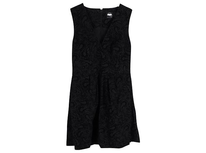 Abito Alexander McQueen senza maniche con scollo a V in cotone nero