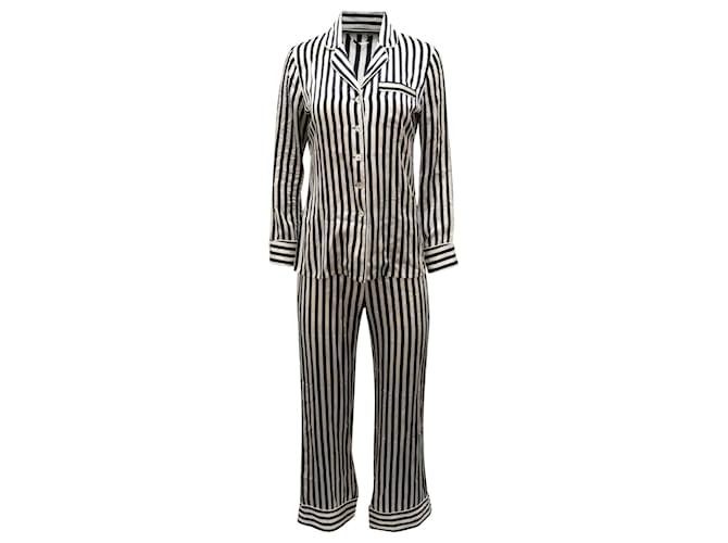 Autre Marque Olivia Von Halle Pijama Conjunto Pantalones en Seda Multicolor  ref.900362