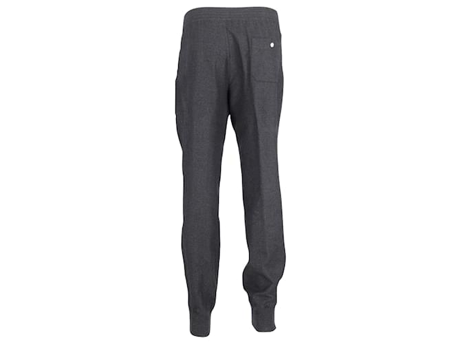 Hermès Pantalones deportivos Hermes con cordón en cachemir gris Cachemira Lana  ref.900382
