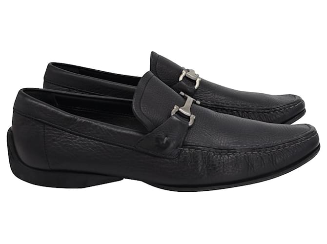 Salvatore Ferragamo Buckle Loafers in Black Leather  ref.900386