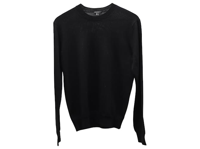 Theory Crewneck Sweater in Black Wool  ref.900396