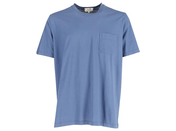 Hermès T-shirt tascabile Hermes in cotone blu