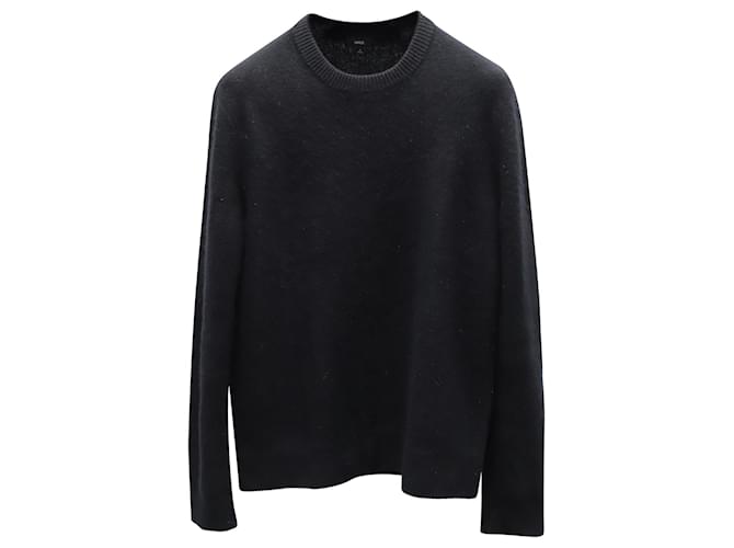Vince Crewneck Sweater in Dark Gray Cashmere Black Wool  ref.900426