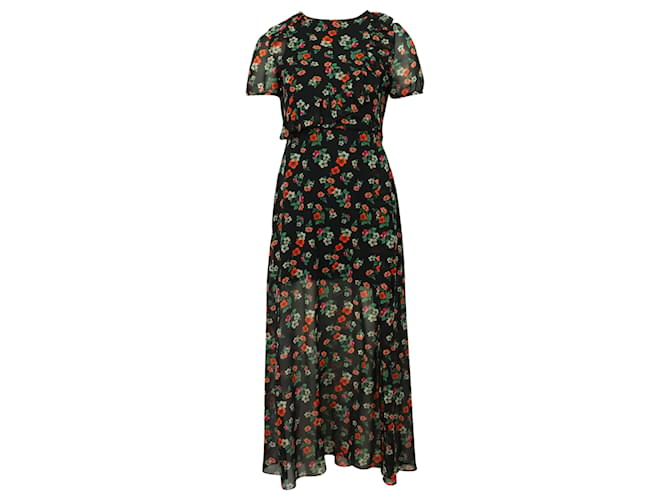 Maje Floral Dress in Multicolor Polyester Multiple colors  ref.900495