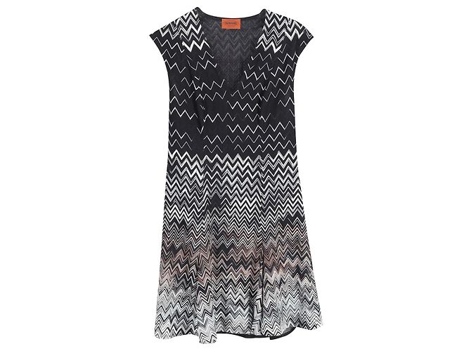 Mini abito con scollo a V stampato Missoni in cupro multicolor Stampa python