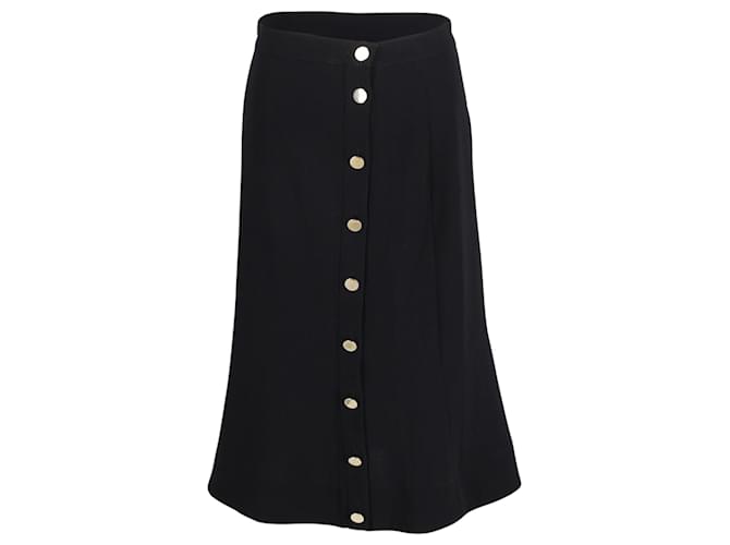 Altuzarra Buttoned Midi Skirt in Black Polyester  ref.900515