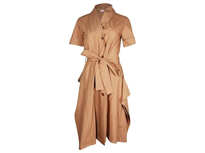 Vivienne Westwood Asymmetrisches geknöpftes Kleid aus brauner Baumwolle  ref.901184