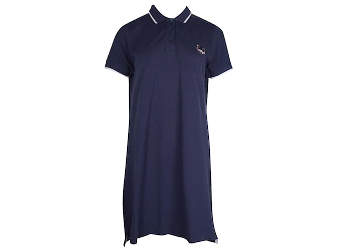Kenzo Upperr besticktes Poloshirt-Kleid aus marineblauer Baumwolle  ref.901196