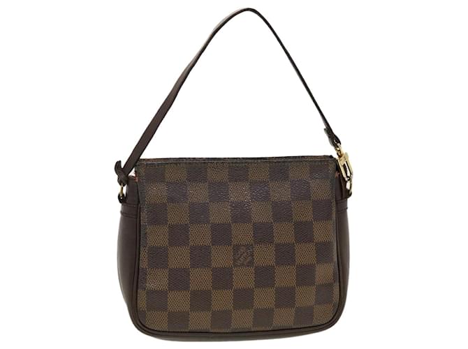 LOUIS VUITTON Damier Ebene Trousse Make Up Pouch N51982 LV Auth