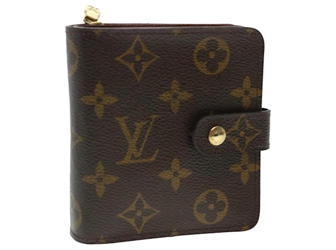 LOUIS VUITTON Monogram Compact zip Wallet M61667 LV Auth 40850 Cloth  ref.901316 - Joli Closet