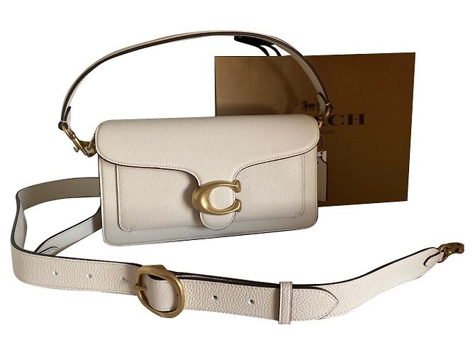 Borsa a tracolla Coach Tabby 26 in pelle crema