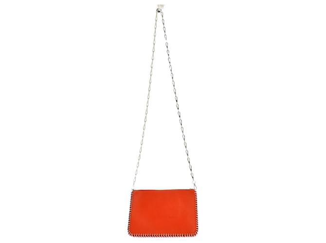 Paco Rabanne Shoulder Bag Orange Leather  ref.901454