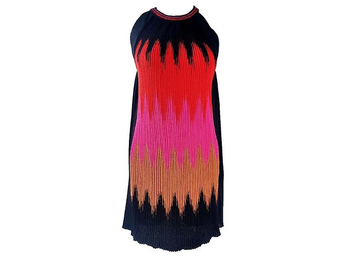 Abito M Missoni Nero Multicolore Cotone Nylon