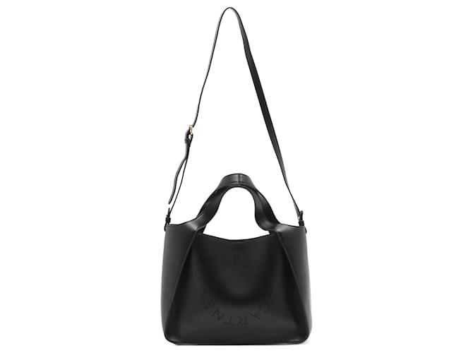 Stella McCartney Stella Logo Faux-Leather Tote Bag Black