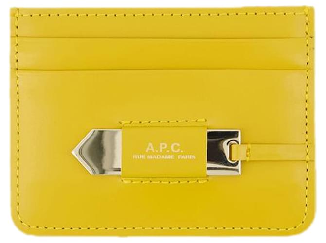 Apc Charlotte Cardholder - A.P.C - Leather - Yellow Pony-style calfskin  ref.901558