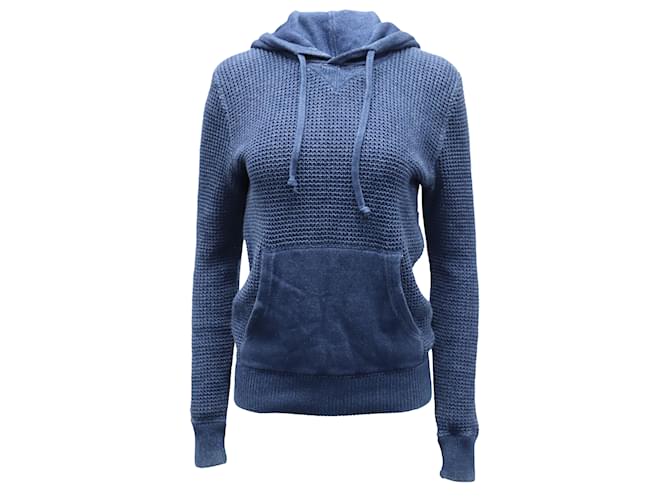 Ralph Lauren Sweat à capuche tricoté en coton bleu  ref.901590