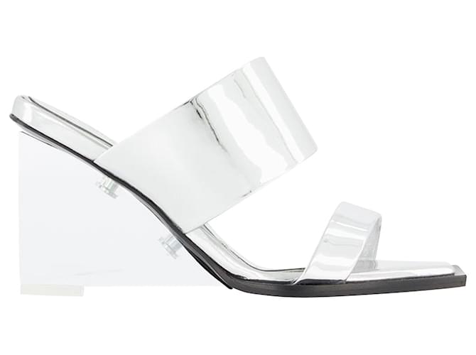 Sandals - Alexander Mcqueen - Silver - Leather Metallic  ref.901594