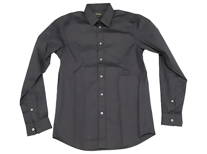 Jil Sander Camisa de manga comprida com botões em algodão azul marinho  ref.901640